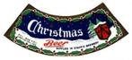 Oud bier etiket voor rond de hals van bierflesje christmas, Verzamelen, Biermerken, Nieuw, Overige merken, Overige typen, Ophalen of Verzenden