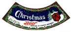 Oud bier etiket voor rond de hals van bierflesje christmas, Verzamelen, Biermerken, Ophalen of Verzenden, Nieuw, Overige typen