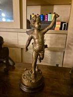 Bronzen engel 40 cm getekend monrau, Antiek en Kunst, Antiek | Brons en Koper, Ophalen