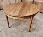 Antieke eiken ronde eettafel met 4 stoelen, Antiek en Kunst, Ophalen