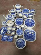 SERVICE COPELAND SPODETOREN BLAUW, Antiek en Kunst, Antiek | Servies compleet, Ophalen