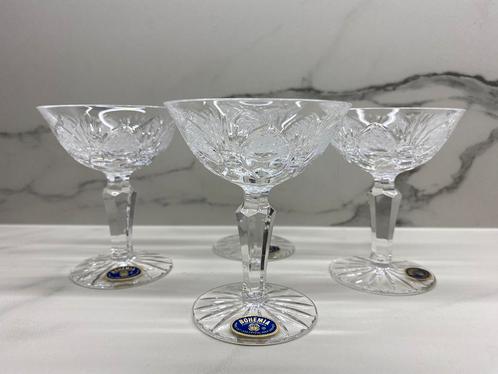Bohemia Tsjechische 24k likeur- drinkglazen 80ml 4st, Verzamelen, Glas en Drinkglazen, Nieuw, Borrel- of Shotglas, Ophalen of Verzenden