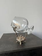 Zilverkleurige cognackachel, Antiek en Kunst, Ophalen of Verzenden, Zilver