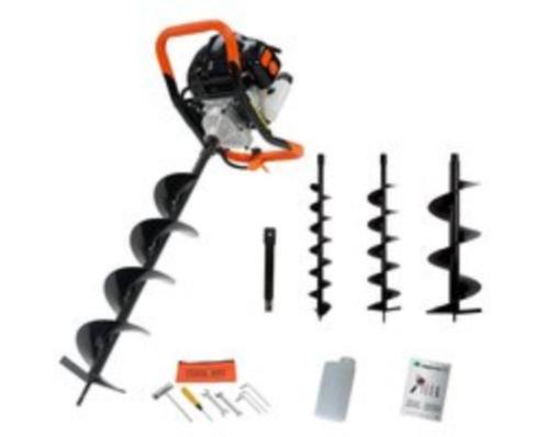 TIMBERPRO – Grondboor - Benzine - 52cc - 3 boren 100/150/200, Tuin en Terras, Hand-tuingereedschap, Nieuw, Grondboor, Ophalen
