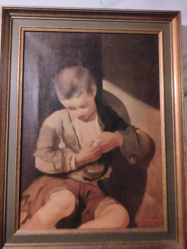 De jonge bedelaar naar Bartolome Murillo., Antiek en Kunst, Kunst | Schilderijen | Klassiek, Ophalen