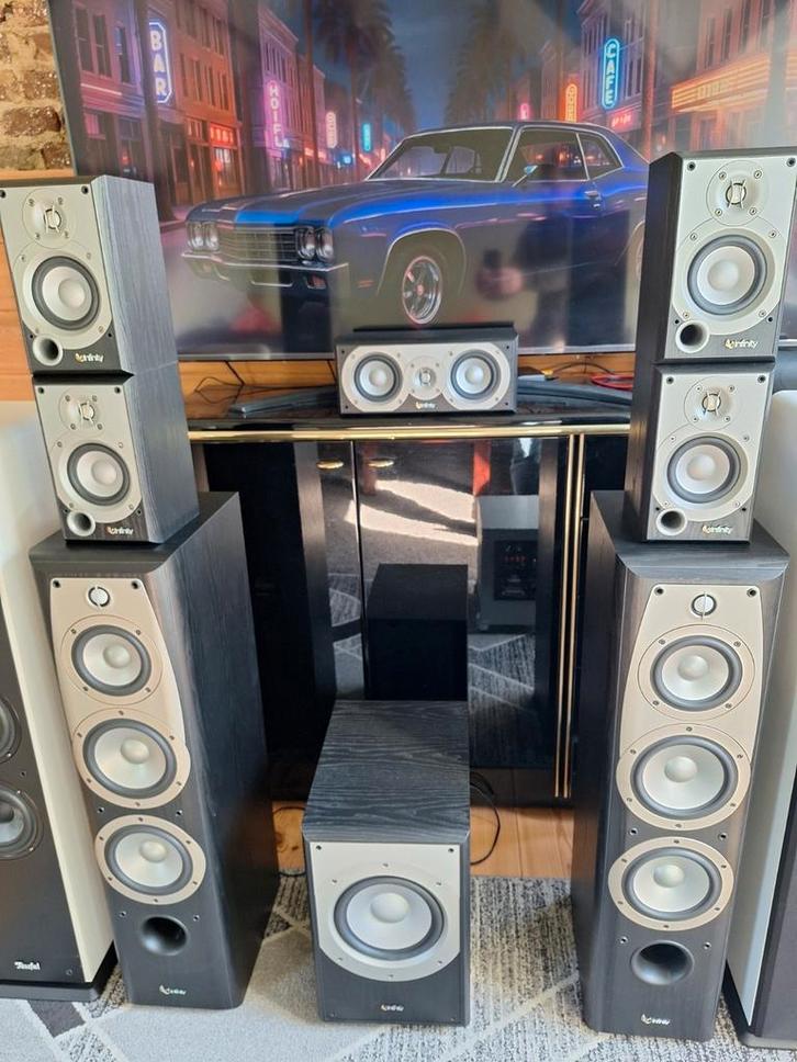 Infinity 7.1 luidspreker set, Audio, Tv en Foto, Home Cinema-sets, Zo goed als nieuw, Ophalen