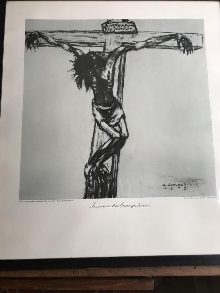 tekening Albert Servaes  1, Antiek en Kunst, Curiosa en Brocante, Ophalen of Verzenden