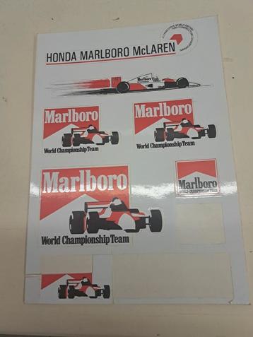 Marlboro blad met stickers van 1984 beschikbaar voor biedingen