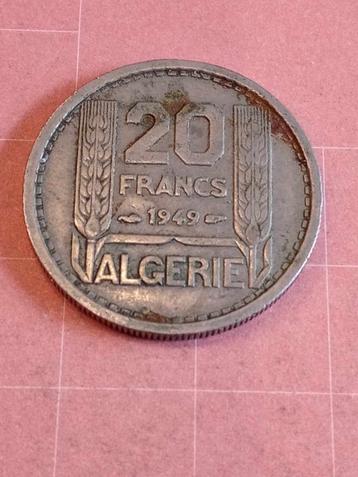 ALGERIJE 20 Francs 1949 - gereserveerd Vercauteren