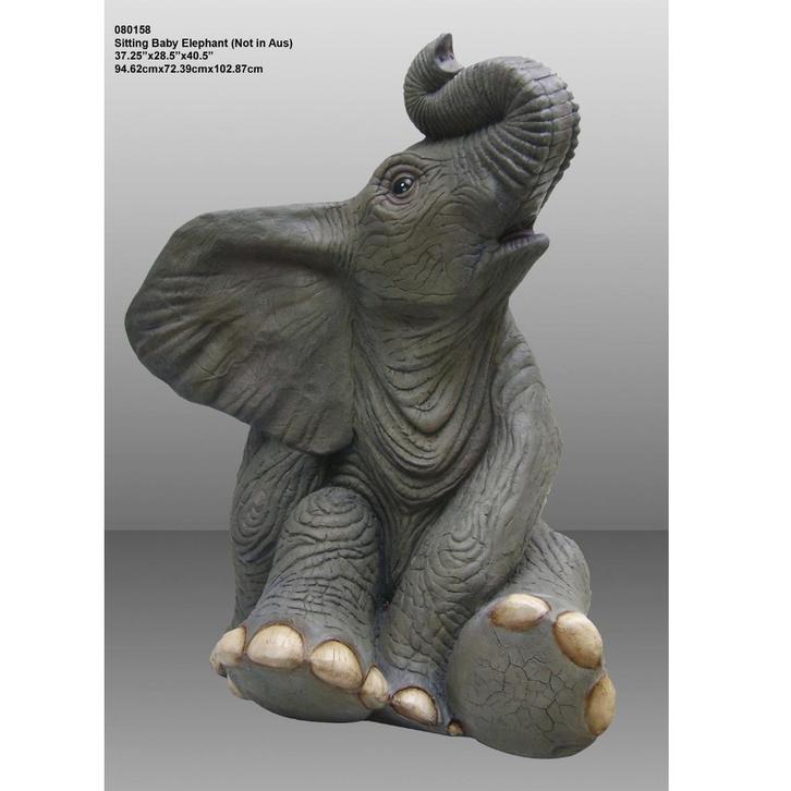 Bébé éléphant assis — Statue d'éléphant Hauteur 103 cm, Collections, Collections Animaux, Neuf, Enlèvement