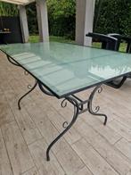 Table verre et fer forgé, Jardin & Terrasse, Enlèvement, Utilisé