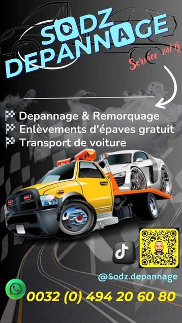 Dépannage et transport voiture 24h7j  beschikbaar voor biedingen