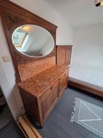 Antiek bed en dressoirkast met spiegel te koop, Ophalen, Gebruikt