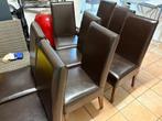 8 stoelen met lederen bekleding te koop, Enlèvement, Utilisé