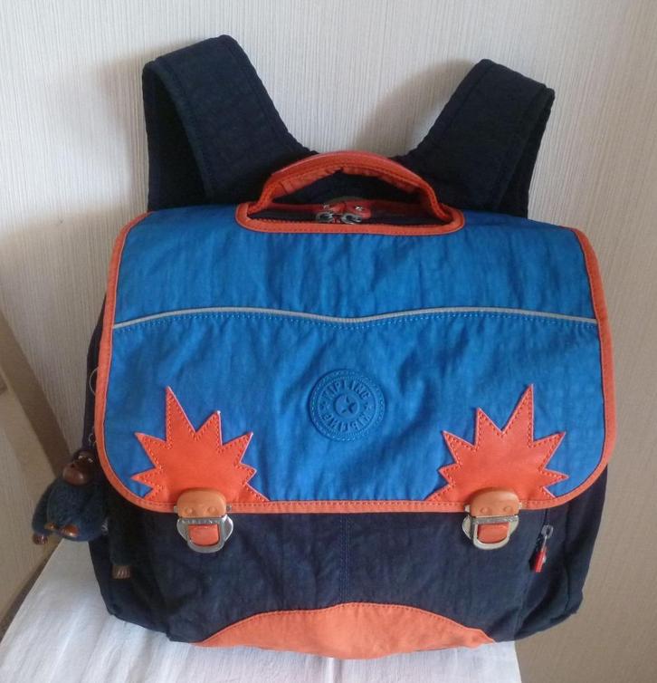 Kipling „Iniko” hoesje van 5 tot 12 jaar oud driekleur + aap, Handtassen en Accessoires, Tassen | Schooltassen, Gebruikt, Aktetas of Boekentas