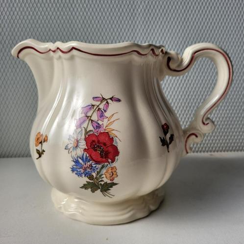 Vintage Digoin Sarreguemines Agreste kan met bloemen, Antiek en Kunst, Curiosa en Brocante, Ophalen