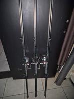 Karper hengels 3x met vrijloop molens, Enlèvement, Comme neuf