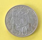 50 Cents Arg Elisabeth II Australie 1966, Timbres & Monnaies, Monnaies | Europe | Monnaies non-euro, Monnaie en vrac, Argent, Autres pays