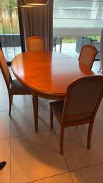 Eettafel ovaal met 6 stoelen, Ophalen, 100 tot 150 cm, Zo goed als nieuw, 150 tot 200 cm