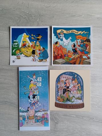 Lot van 4 wenskaarten Suske en Wiske  beschikbaar voor biedingen