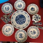 14 delig delfts   Regina. Bord, bordjes, lepeltjes, potje, Ophalen of Verzenden