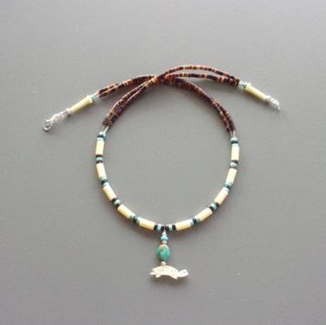 Indiaanse damesketting met Zuni schildpad fetisj hanger beschikbaar voor biedingen