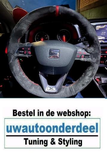 Stuur Hoes Alcantara Suede Rode Sticksels Cupra Voor Seat Le beschikbaar voor biedingen