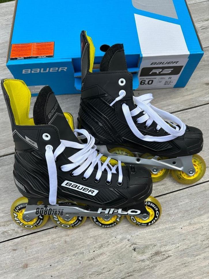 BAUER RS INLINE HOCKEY SKATE maat40,5, Sport en Fitness, Skeelers, Zo goed als nieuw, Inline skates 4 wielen, Bauer, Heren, Kinderen
