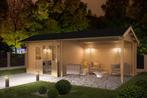 Blokhut met overkapping Maribel 680x300 onbehandeld Vuren, Verzenden, Nieuw