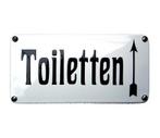 tekstbord Toiletten emaille, Huis en Inrichting, Ophalen, Nieuw