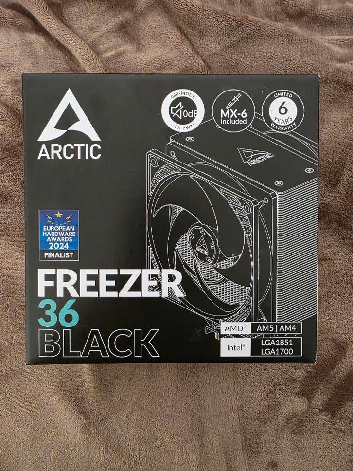 ARCTIC Freezer 36 Black CPU-koeler nieuw, Computers en Software, Computerkoelers, Zo goed als nieuw, Waterkoeling, Ophalen