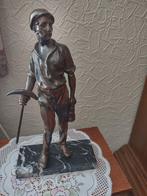 Bronzen beeldje mijnwerker, Antiek en Kunst, Ophalen