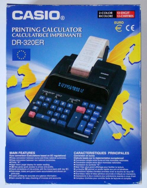 Rekenmachine met telrol : Casio DR-320ER, 12 cijfers – NIEUW, Divers, Calculatrices, Neuf, Enlèvement ou Envoi