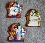 Lot: horloge murale, thermomètre et bloc-notes. Décor fruits, Maison & Meubles, Accessoires pour la Maison | Décorations murale
