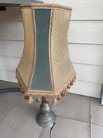 Vintage tafellamp met varkensblaas en tinnen voet, Ophalen