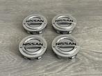Zilvere NISSAN Naafdoppen/Naafkappen 58mm set van 4 stuks, Verzenden, Nieuw