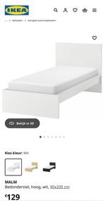 1persoonsbed met laden, Huis en Inrichting, Slaapkamer | Bedden, Ophalen, Zo goed als nieuw, Eenpersoons