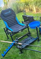 Preston absolute feeder chair + voet platform +side tray, Watersport en Boten, Hengelsport | Witvissen, Ophalen of Verzenden, Zo goed als nieuw