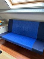 Zetelbed//logeerbed, Ophalen, Gebruikt, Blauw, Tweepersoons