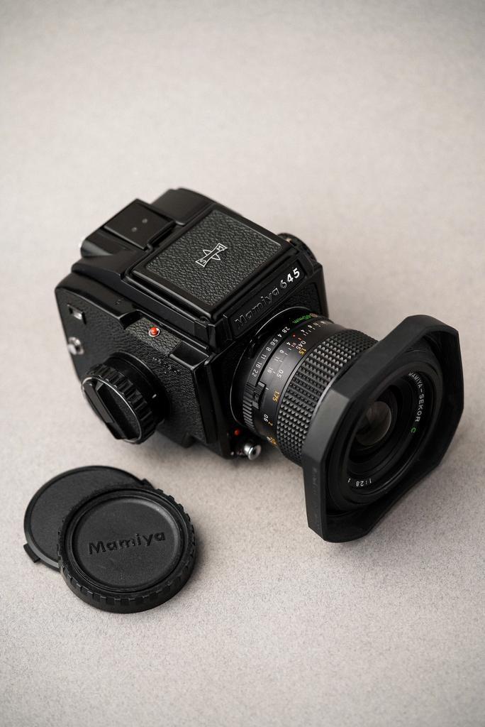 Mamiya m645j + mamiya sekor C 45mm S, Audio, Tv en Foto, Fotocamera's Analoog, Gebruikt, Spiegelreflex, Overige Merken, Ophalen of Verzenden