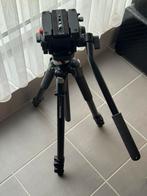 Manfrotto 055XPROB tripod + 501HDV videokop, Audio, Tv en Foto, Fotografie | Statieven en Balhoofden, Ophalen, Zo goed als nieuw