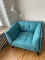 fauteuil en tissu couleur turquoise, Comme neuf, 75 à 100 cm, Modern, Enlèvement