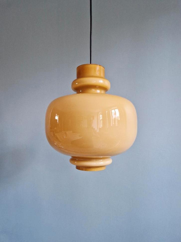 Suspension scandinave en opaline, H-A Jakobsson, 1970, Antiquités & Art, Antiquités | Éclairage, Enlèvement ou Envoi