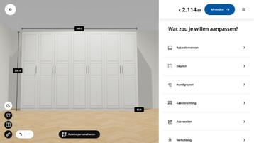 IKEA PAX Kledingkast Wit | 350x58x236 cm | GRATIS LEVERING beschikbaar voor biedingen