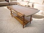Vintage houten coffee table / salontafel met omkeerbaar blad, Antiek en Kunst, Ophalen of Verzenden