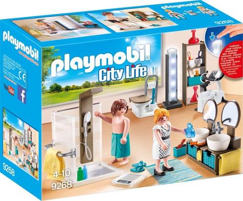 Playmobil - Badkamer met douche 9268, Kinderen en Baby's, Speelgoed | Playmobil, Zo goed als nieuw, Complete set, Ophalen