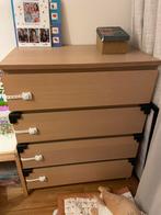 Commode malm Ikea 4 tiroirs, Huis en Inrichting, Kasten | Ladekasten, Ophalen, Gebruikt, Ikea malm, 50 tot 100 cm