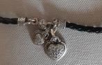 Collier met zilveren harten met Zirkonia., Ophalen of Verzenden, Nieuw, Zilver, Zilver