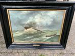 Maritiem schilderij G. Leconte 1879, Ophalen