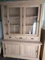 Vitrinekast wit eiken, Huis en Inrichting, Ophalen, Eikenhout, 50 tot 100 cm, 150 tot 200 cm